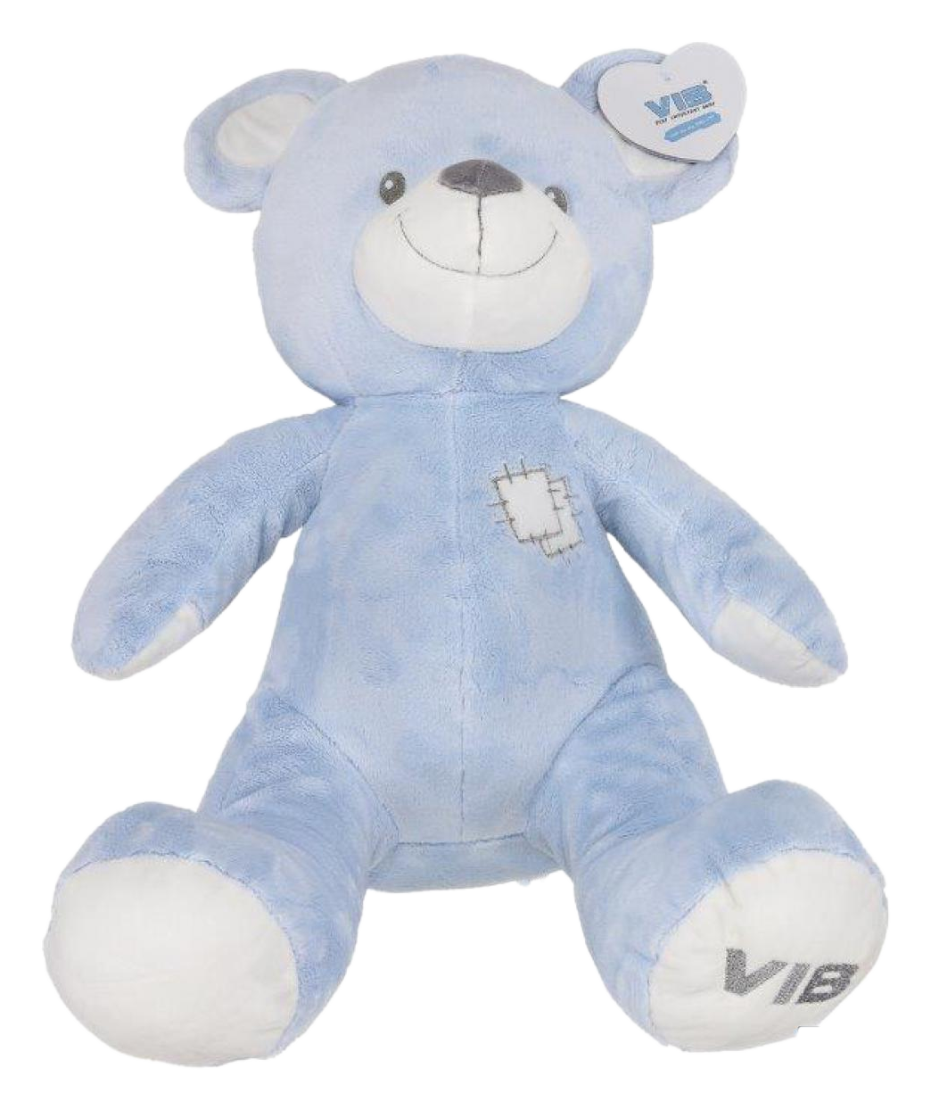 Pluche beer zittend blauw 60cm