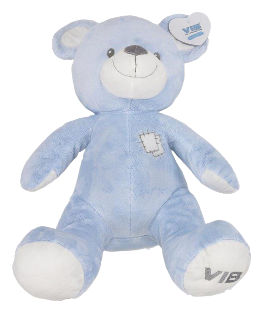 Pluche beer zittend blauw 60cm