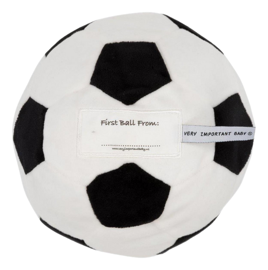 Pluche voetbal 'Eerste bal van: ...'