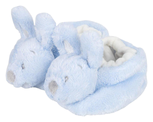 Blauwe Pluche Konijnenslofjes met Konijnenhoofd
