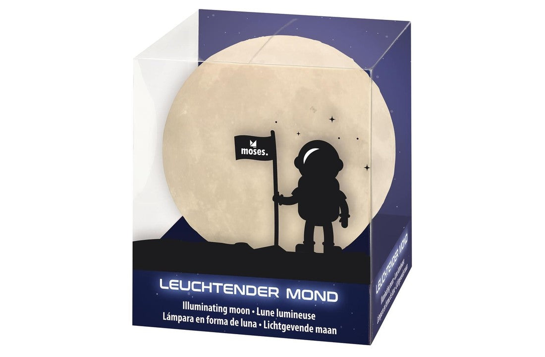 Moses Volle Maan LED , Lamp met Timer 10cm