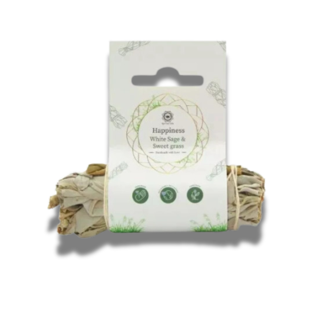 Happiness Sage & Sweetgrass Smudge Stick