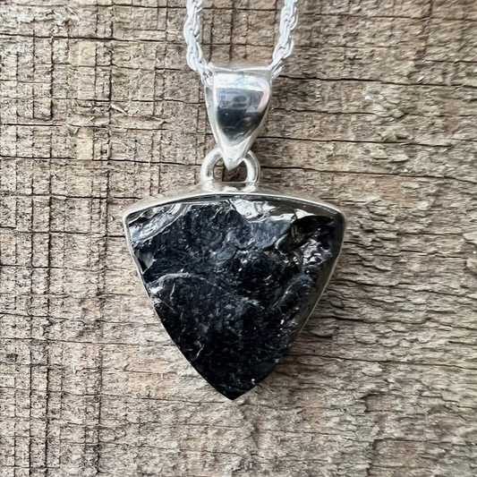 SHUNGITE HANGER STERLING ZILVER