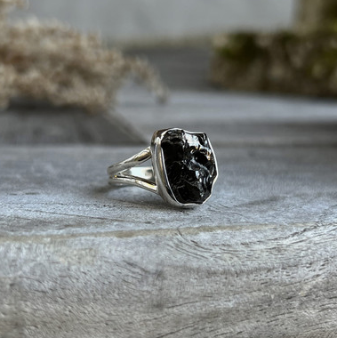 Shungiet ring sterling zilver