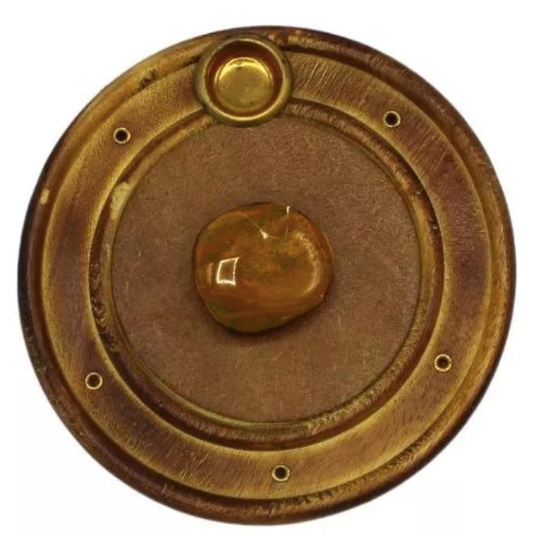 Tiger Eye Mango Wood Incense Holder