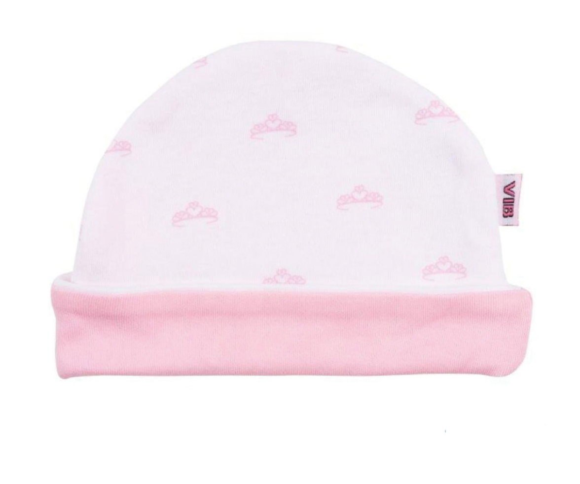 VIB Baby Muts roze met tiara