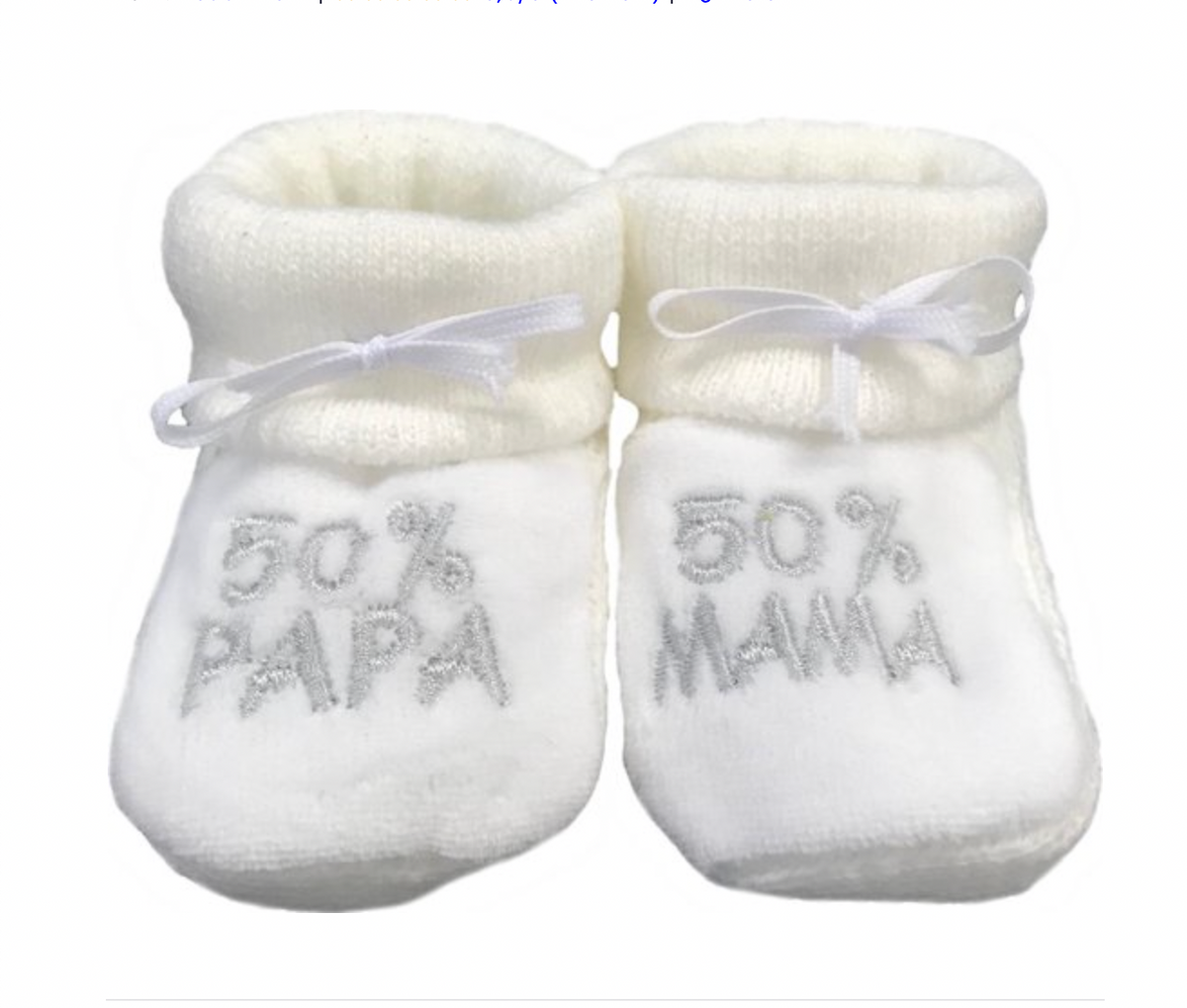 VIB Baby Sokjes Wit 50% Mama 50% Papa